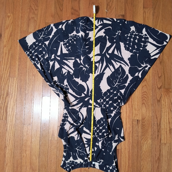 Signature Darby fit and flare A-line dress, size 6, blue and tan - Picture 6 of 9